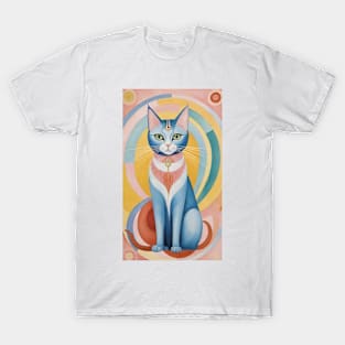 Hilma af Klint's Whimsical Cat Odyssey T-Shirt